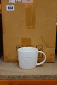 Sixteen as new Starbucks coffee 12oz collectors mugs in classic white.