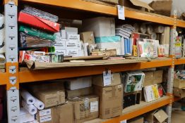 A large quantity of assorted stationery and other related items to include notepads, staples and