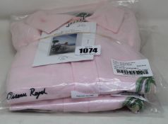 Two women's as new Desmond & Dempsey L'Oiseau Royal Embroidery Pink lounge shirts (S).