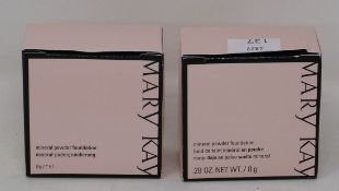 Six as new Mary Kay mineral powder foundation (Beige 2, 6 x 8g), three Mary Kay mineral powder