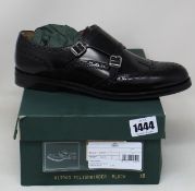 A pair of as new Church's English Shoes Lana R Polished Binder shoes in black brogues (EU 38).