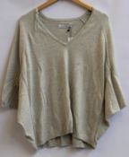 Four as new NRBY Gail cotton cashmere V neck sweaters (1 x XS, 2 x S, 1 x M).