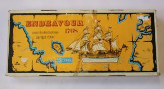 A boxed Corel HM ENDEAVOUR 1768 model ship set (Box has some damage, looks to be complete).