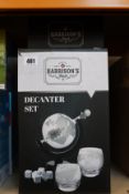 Five boxed as new Harrison's Finest decanter sets.