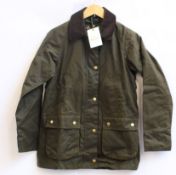 A women's as new Barbour Acorn wax jacket (UK 8 - RRP £160).