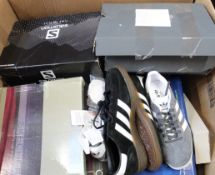 A quantity of as new footwear to include Dunlop, Zara, Geox, Shimano, Rhinegold, Ecco, Adidas, New