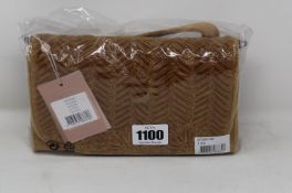 Three as new Unmade Copenhagen Janel clutch bags in bronze brown (RRP £75 each).