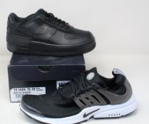 A pair of as new Nike Air Presto (UK 9) and Nike AFI Shadow (UK 5).
