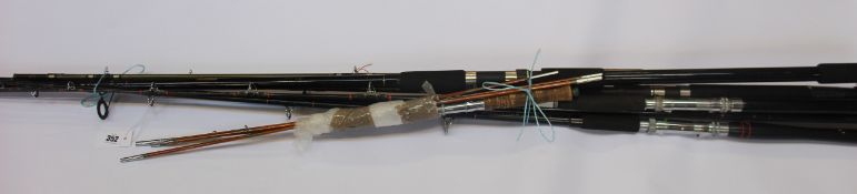 Six pre-owned fly fishing/fishing rods.