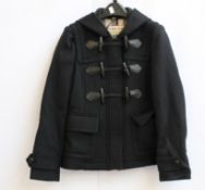 An as new Burberry short Blackwell coat (Size 4 - RRP £395).