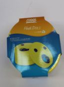 Twelve boxed as new Zoggs float discs.