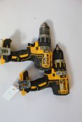 A DeWalt DCD796 Compact Combi Hammer and a DeWalt DCD795 Comb Drill, both pre-owned (No batteries or
