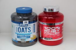 Two Applied Nutrition Critical Oats Advanced Protein Porridge in chocolate flavour (3kg, Exp: Jan