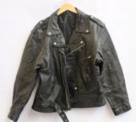 Nine assorted pre-owned leather jackets.