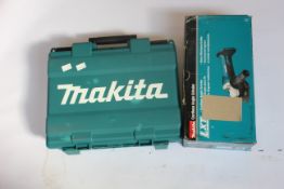 A Makita Rotary Hammer HR1840 and a boxed Makita Cordless Angle Grinder DGA452Z.