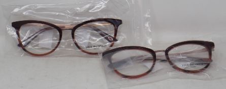 Two pairs of as new Lulu Guinness L939 glasses frames.