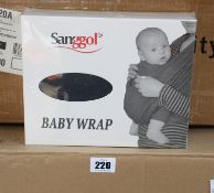 A quantity of as new Sanggol baby wraps in dark grey.