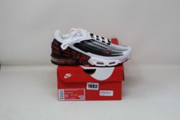Two pairs of youths as new Nike Air Max Plus III (UK 6).