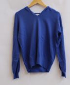 Four as new NRBY Lily hooded cotton cashmere sweaters (1 x XS, 2 x S, 1 x M).