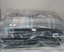 Twelve ladies as new Foxbury Scarves in pastel check (186 x 70cm).