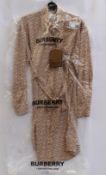An as new Burberry Monogram print crepe de chine shirt dress (Size 10 RRP £1190).
