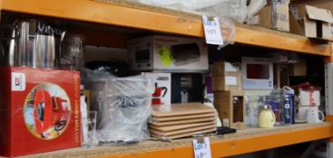 A quantity of kitchen homeware and appliances to include a Phillips air fryer, an Aicook blender and