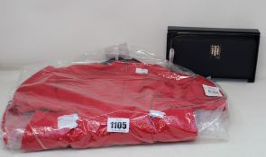 An as new Tommy Hilfiger Skater dress in red (Size 38) together with a Tommy Hilfiger purse.