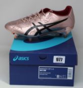 A pair of as new Asics Menace 3 ST L.E. rugby boots (UK 7.5).