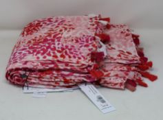 Six as new NRBY Jules animal tassel scarves.