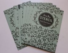 Nine as new Annie Sloan chalk paint paisley floral garland stencils (One stencil set opened).