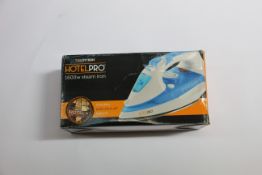 Ten boxed as new Lloytron HotelPro 1600W Steam Irons (Includes auto shut off feature).