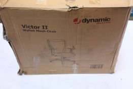 A boxed Victor II Stylish Mesh Chair.