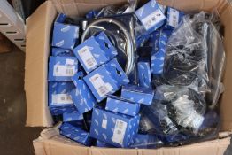 One box containing a large quantity of boxed as new GROHE pluming accessories to include