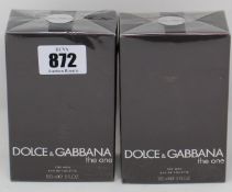 Four as new Dolce & Gabbana The One for men eau de toilette (4 x 150ml some scuff marks to outer