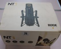 An as new Rode NT1 microphone.