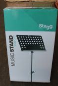 Five boxed as new Stagg Orchestral Music Stands MUS-C5 T.