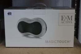 Two boxed as new E & M Active Magic Touch Massage Cushion (RRP £118) https://emactive.com/em-