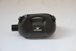 A boxed Xpower F-8B high performance cordless electric fogger.