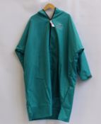 An as new Smoc Smoc full zip smock in teal and pebble grey (L - RRP £140).