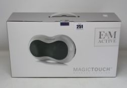 Two boxed as new E & M Active Magic Touch Massage Cushion (RRP £118) https://emactive.com/em-