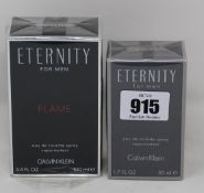 Calvin Klein Eternity Flame for men eau de toilette (100ml) and one Calvin Klein Eternity for men (