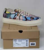 A pair of as new S.W.C & Endless Joy Cracked Earth canvas sneakers (UK 8).