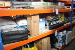 A large quantity of garden and related items to include a Brabantia Lift-O-Matic 60m Washing Line, a