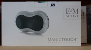 Two boxed as new E & M Active Magic Touch Massage Cushion (RRP £118) https://emactive.com/em-
