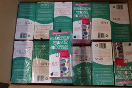Sixty boxed as new Purple Ladybug Novelty Design Your Own Stickers Water Bottles.