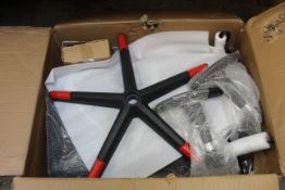 A boxed (Unbranded) gaming chair in black and white.