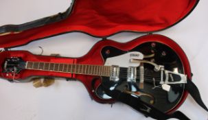 A pre-owned Gretsch G5122 Electromatic Double Cutaway Hollow Body Guitar in black.