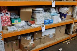 A large quantity of miscellaneous electrical and industrial items to include Honeywell 1 gang PVC