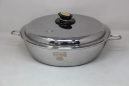 A boxed as new Saladmaster limited edition 4.5 quart mini braiser with cover (SA812-FP).