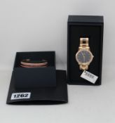 An as new Daniel Wellington ink watch and bracelet.